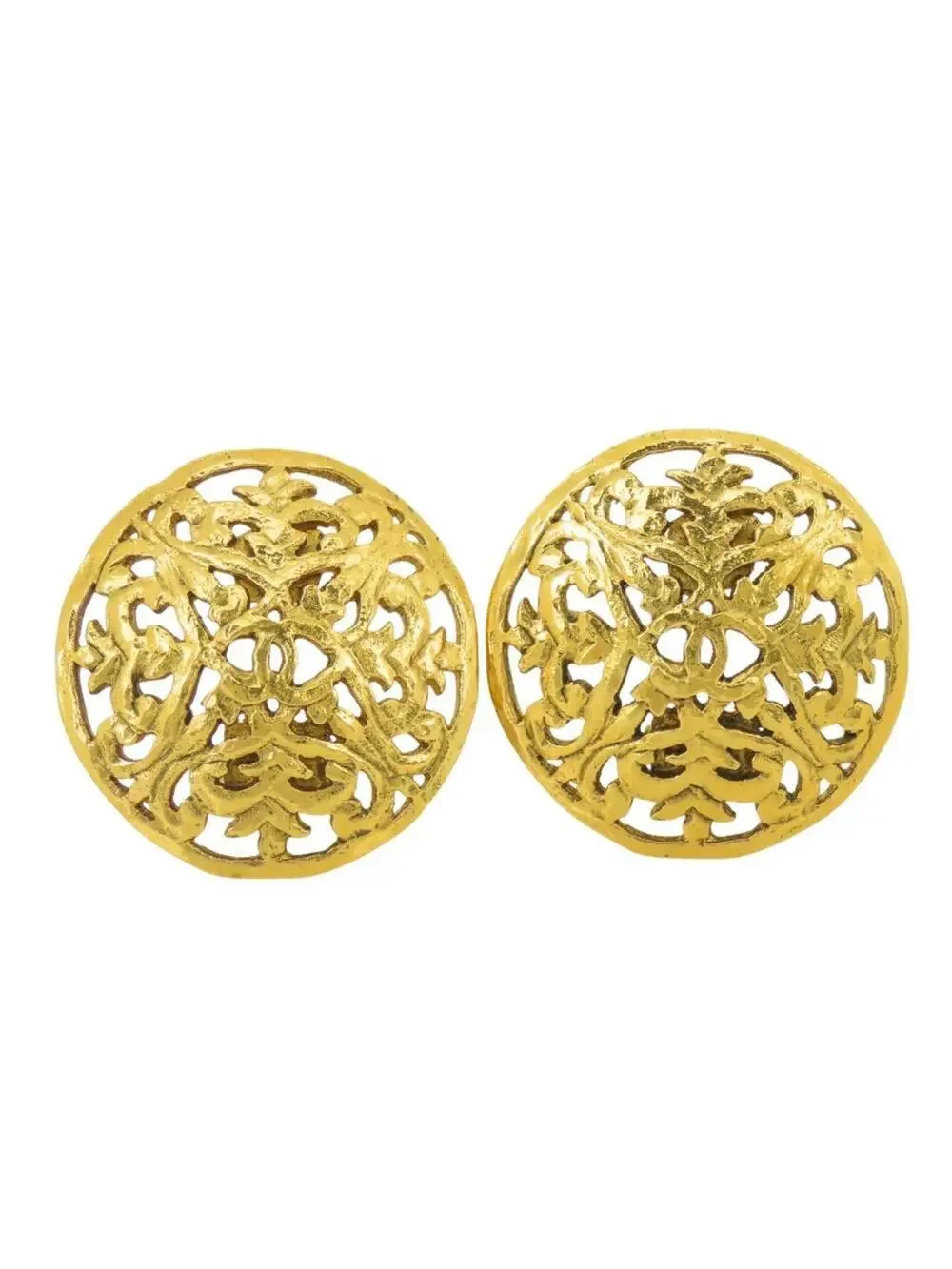 Chanel Cc Logo Clip-On Earrings Gold- #299412C68B